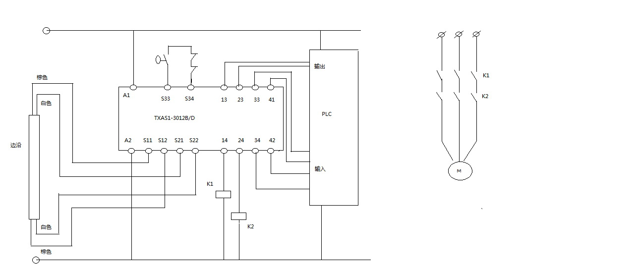 安全继电器接线图